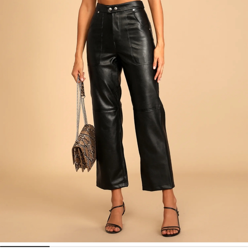 Blank NYC Baxter Black Vegan Leather Pants Lulu's
